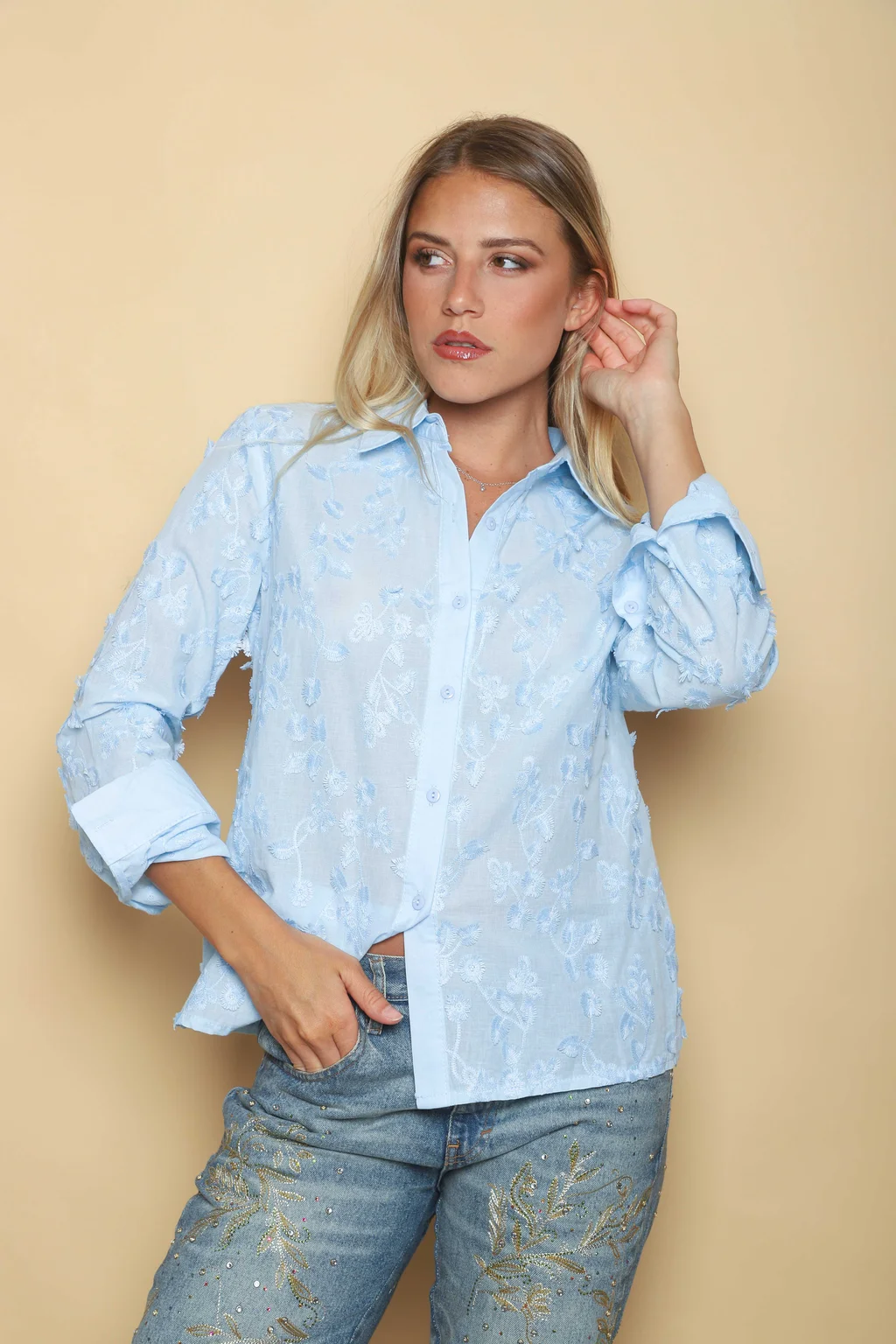 Camisa MALBA Hojitas Bordada GUK70219