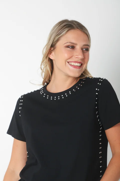 Remera SENSU Algodon Lycra c/Tachas GU733