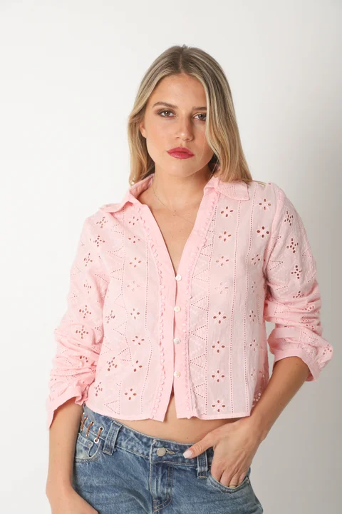Camisa BULERY Corta Broderie Calada GU70120