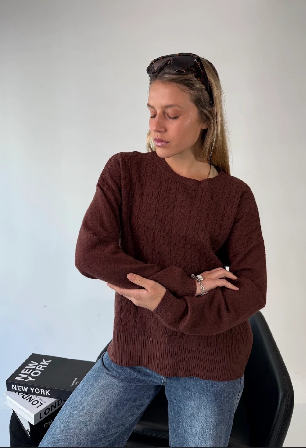 Maxi Sweater MADELEINE Bremer Trenzado GUL819