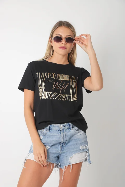 Remera WILD c/piedras GU5191