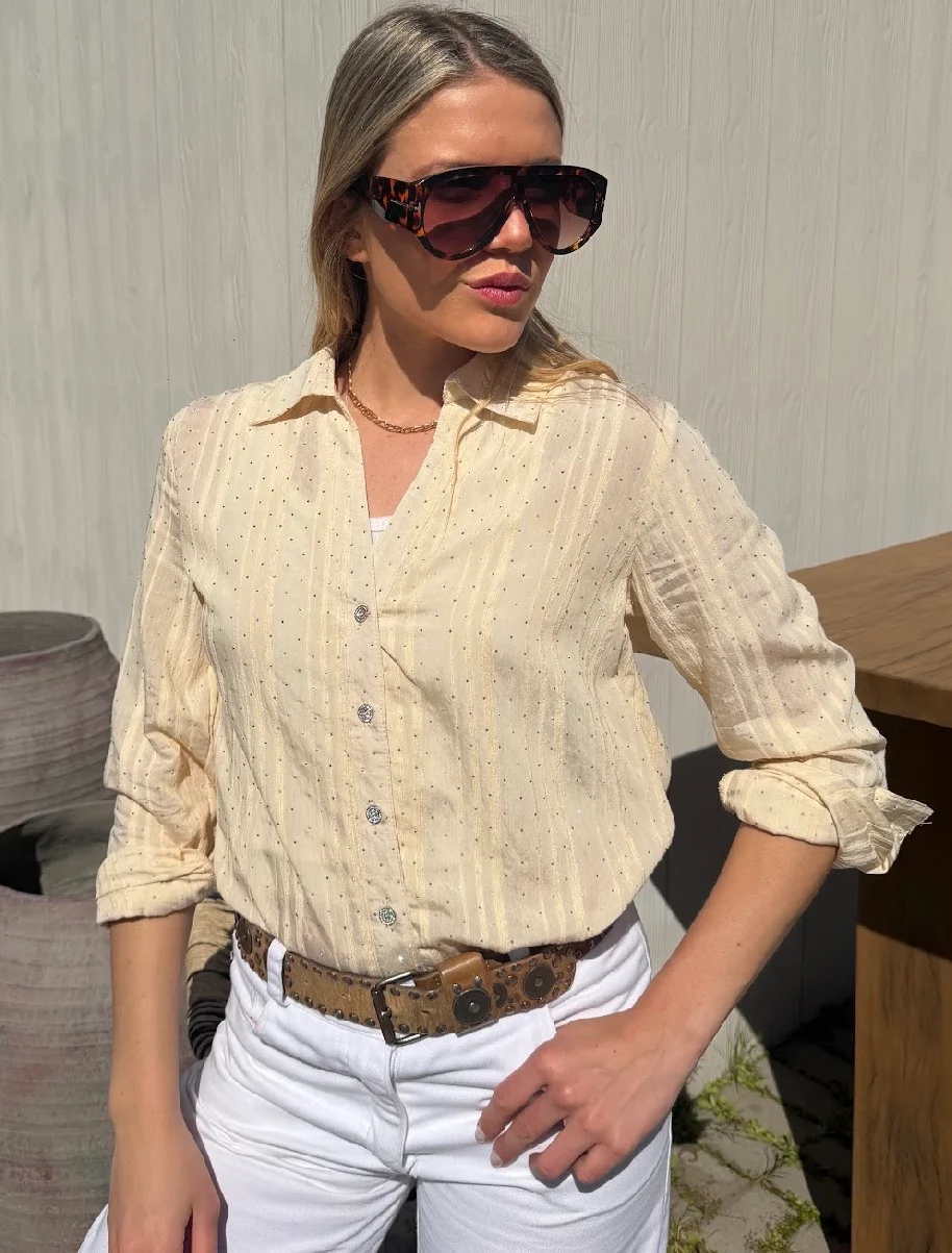 Camisa MARVI con Guardas con Strass GUK70241