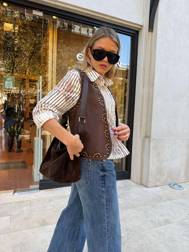 Chaleco RAWSON Gamuza Tachas GU70278