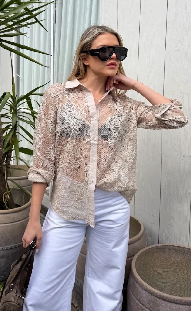 Camisa SOUL Encaje Hojitas GU70272