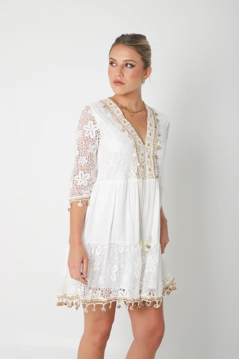 Vestido Sunrise  Encaje con Guarda GUK4035-1