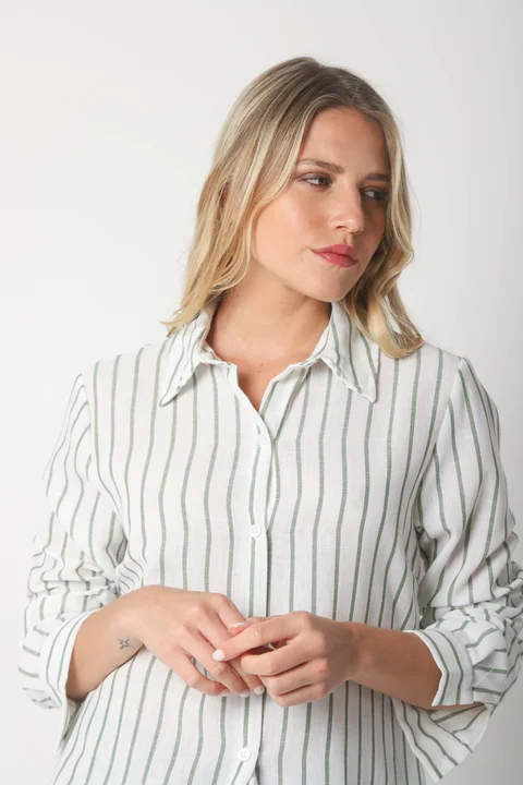 Camisa BELE Lino Rayada