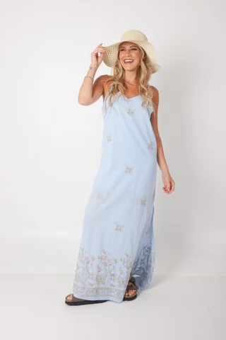 Vestido VOILA Lino bordado GUK70142-2 - Vista 2