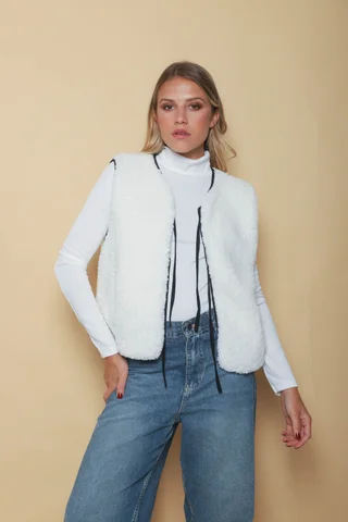 Chaleco Swiss Corderito c/ Tiras y Bolsillos GUK70068 - Vista 6