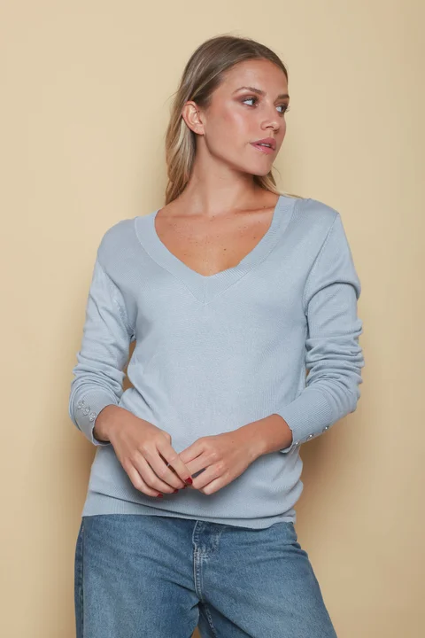 Sweater GUINEA HILO Escote V Media Estacion GUL684