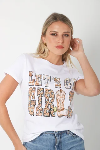 Remera LETS GO GIRLS c/ Brillos GU7479 - Vista 1