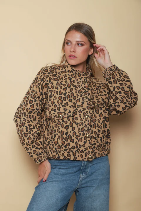 Campera BROWN PRINT Gabardina GU70064