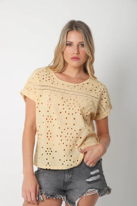 Blusa NADINE Broderie Bordada GUK70203