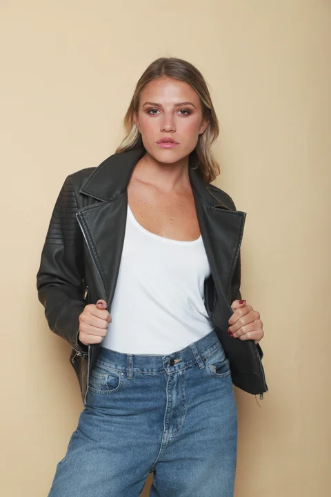 Campera Cartney Cruzada Eco Cuero GU78304