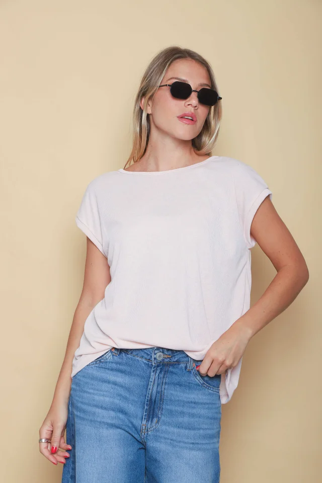 Remera Dana Hilo Flame con Lurex