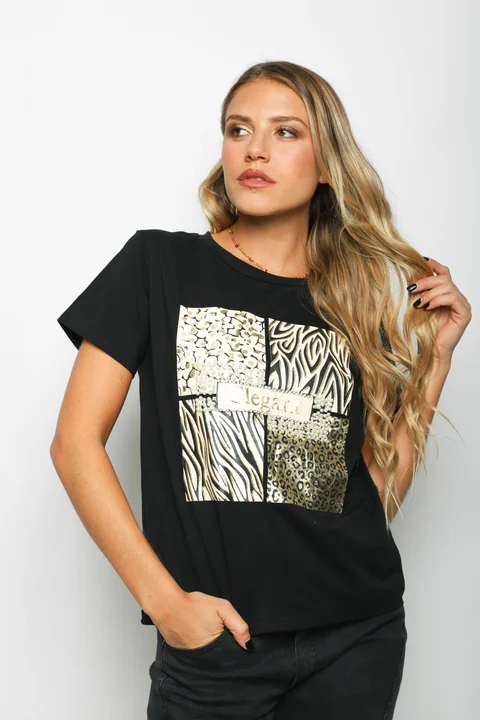 Remera ELEGANT C/ Apliques GUJ5222