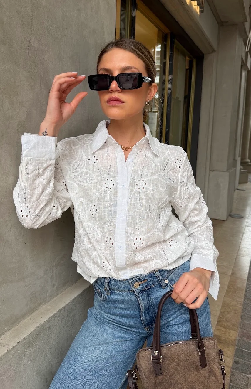 Camisa WANER Lino Bordada GU70237