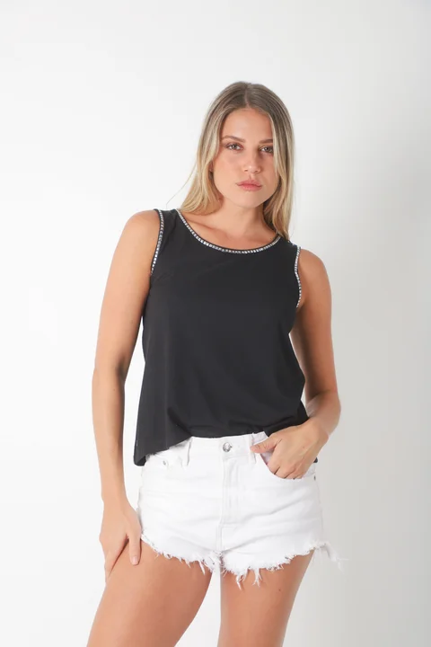 Musculosa  MORA  MORLEY C/ Tachas Cuadradas