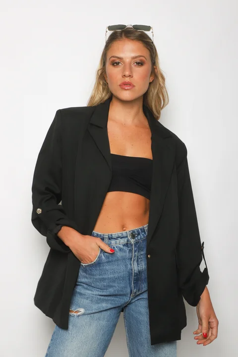 Blazer VICENA Sastrero Forrado con Boton Strass GUP33021