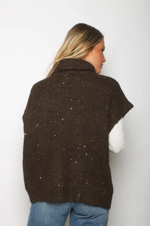 Polera MOMMA Manga Corta con Lentejuelas GU67601