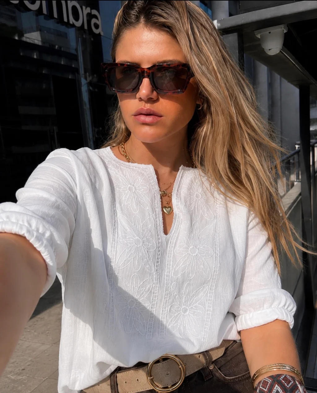 Blusa GANHA de Lino c/Bordado GU0326