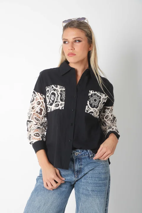 Camisa MARLENE Lino con Bordado GUK70168