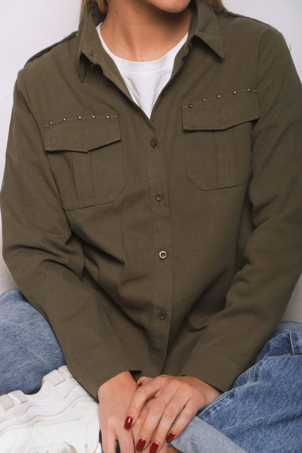  Camisa WANSEL Gabardina Bordada GU70284