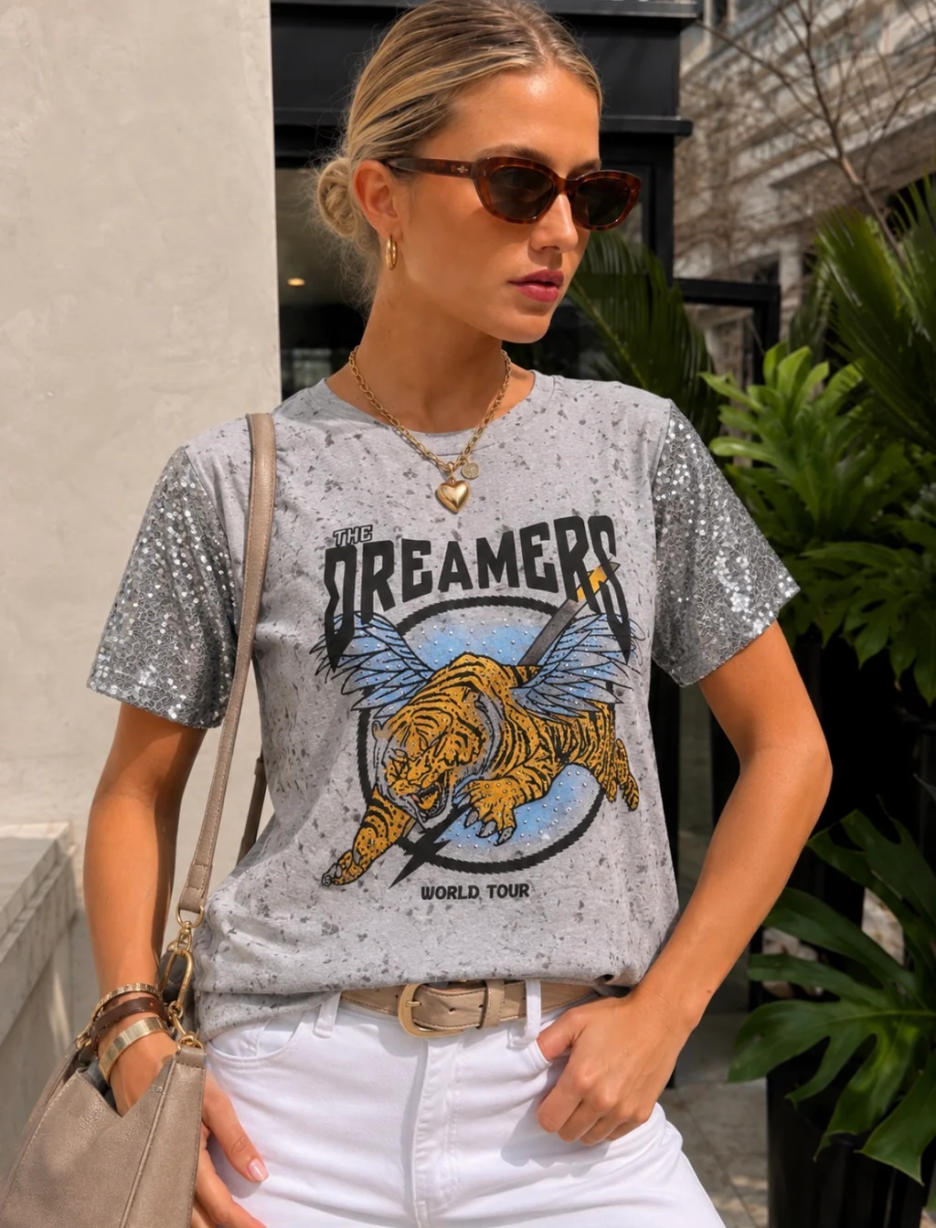 Remera DREAMERS Nevada c/ Lentejuelas  GU5106