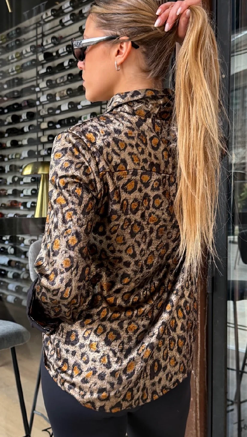 Camisa LEOPARD Satin Print GU70062