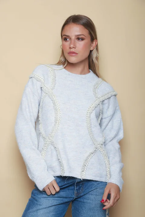 Sweater Trenzas Snake C/ Bordado GUL677
