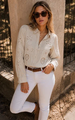 Camisa NERJA Bordada GU0535 - Vista 5