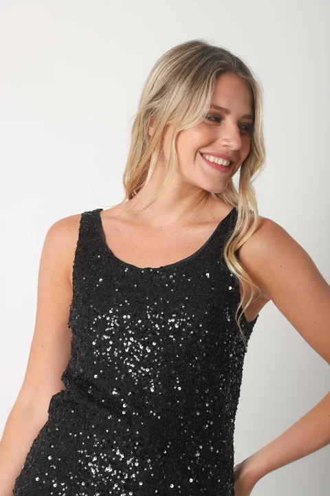 Musculosa ORCEL c/ Lentejuelas Forrada GU5151