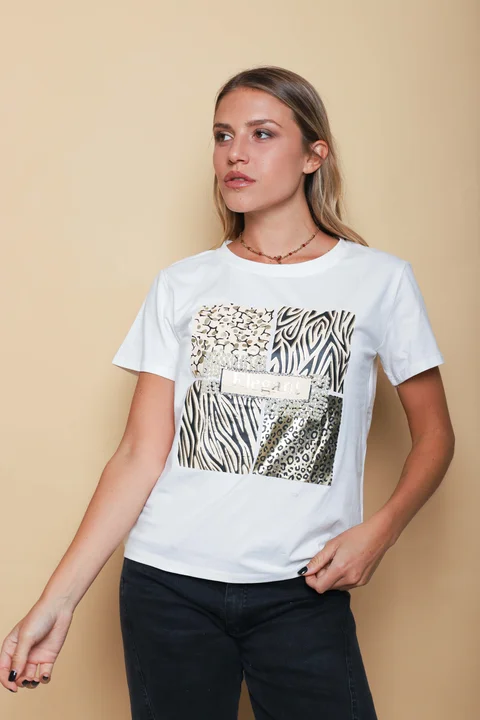Remera ELEGANT C/ Apliques GUJ5222