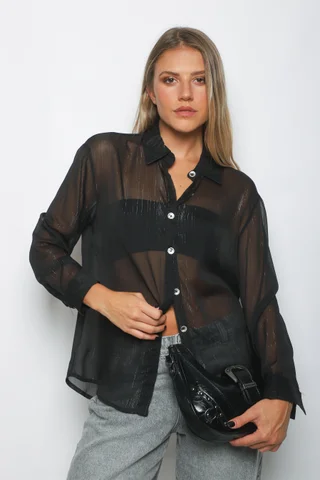 Camisa DORAL Gasa c/ Botones con Brillos GU0345 - Vista 2