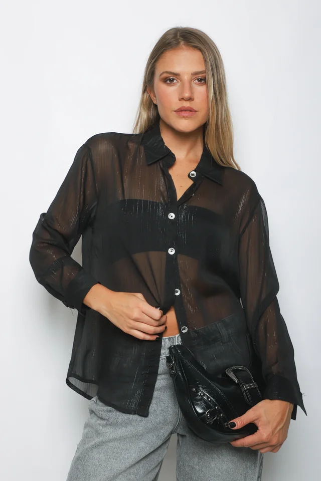 Camisa DORAL Gasa c/ Botones con Brillos GU0345