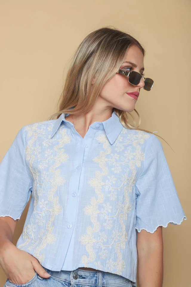 Camisa LUX Manga Corta Bordada GUK70205