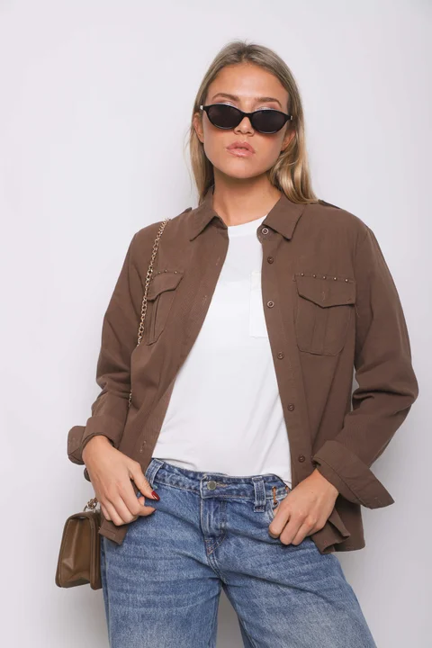  Camisa WANSEL Gabardina Bordada GU70284