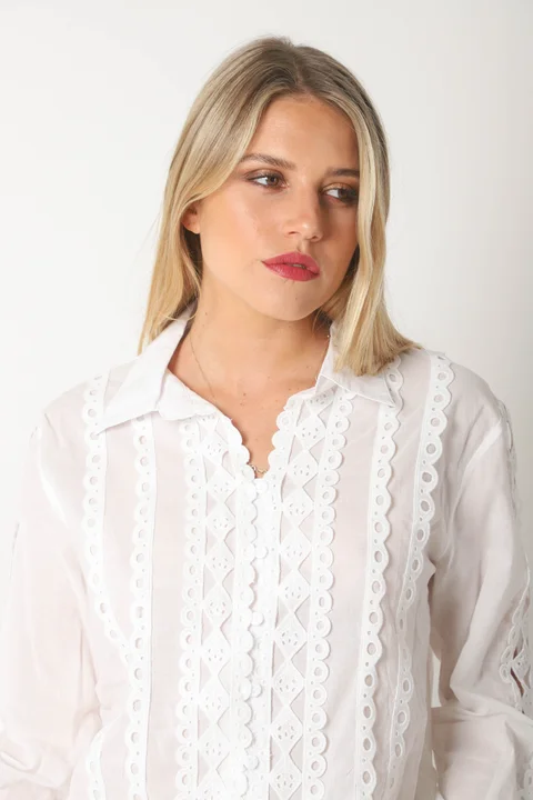 Camisa FRENESI Guardas Guipiur GUK70198 