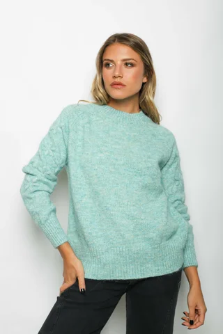 Sweater KRISTAL Mohair bordado FLORES GUL807 - Vista 6