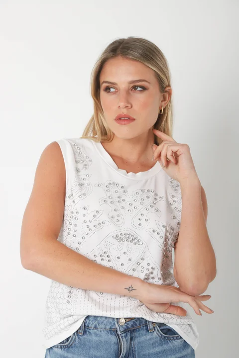 Musculosa AJAX c/strass GUK70125