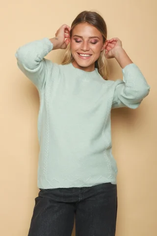 Sweater REINA Panal con Trenzas 0722 - Vista 5