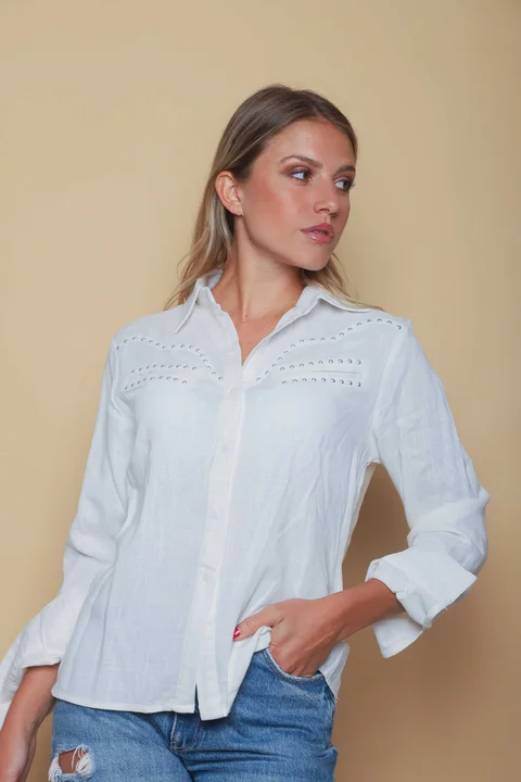 Camisa BANGKOK Lino c/tachas GUP33011