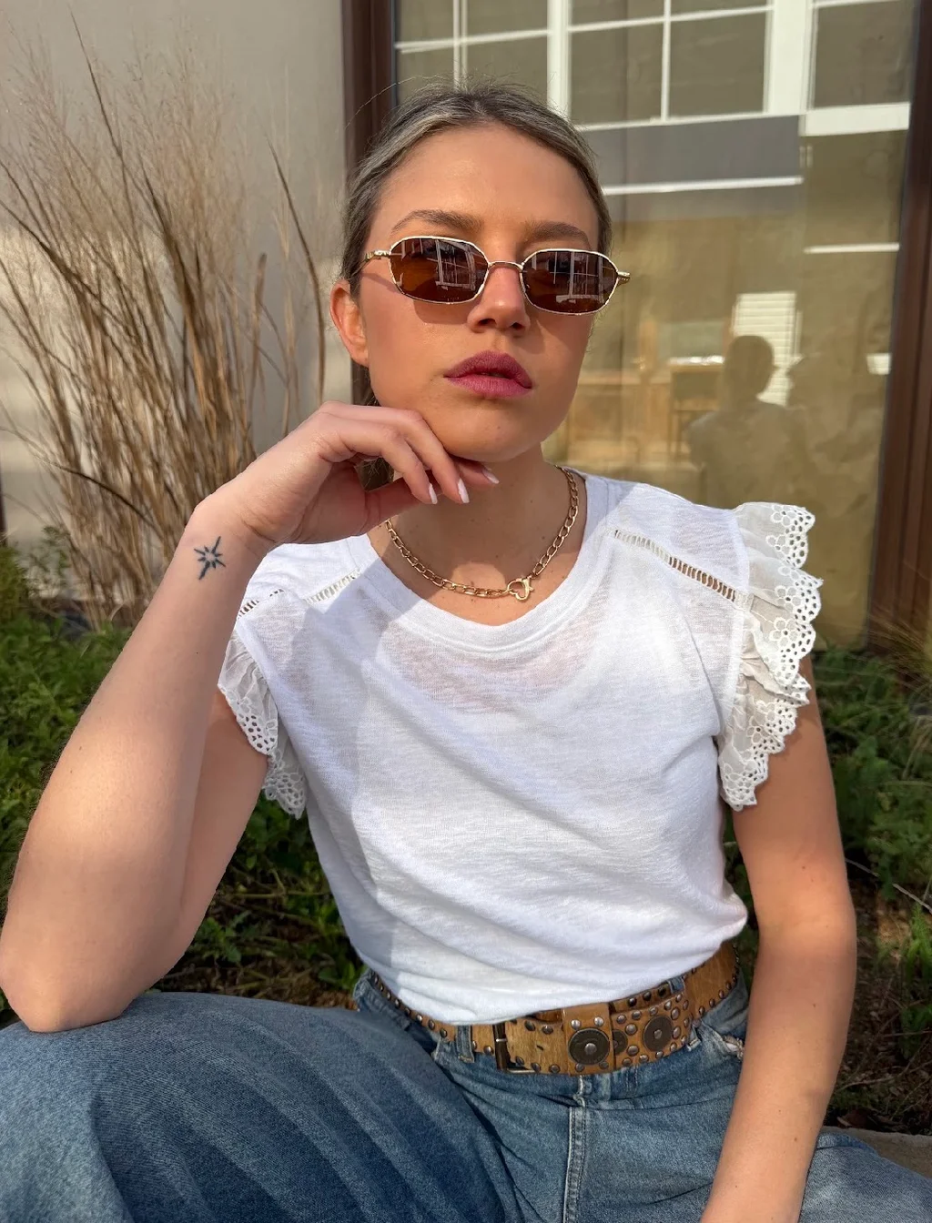 Remera RITA Hilo con Volado GU6267