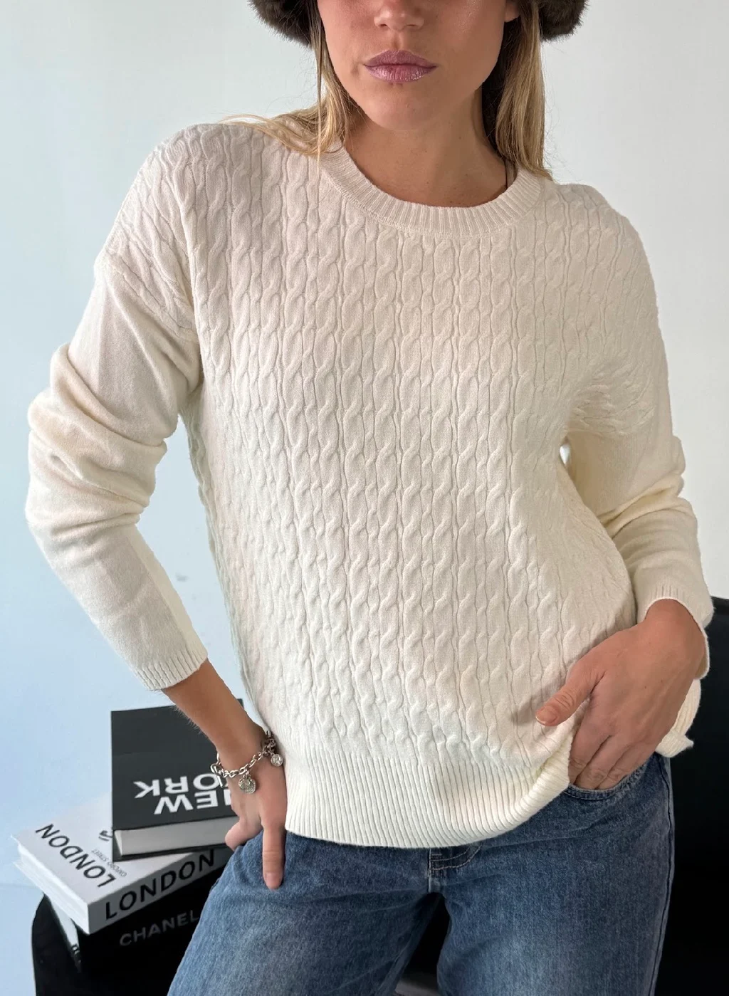 Maxi Sweater MADELEINE Bremer Trenzado GUL819
