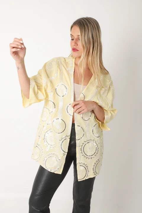 Kimono CIRCIE c/ Lentejuelas Bordadas GU5174