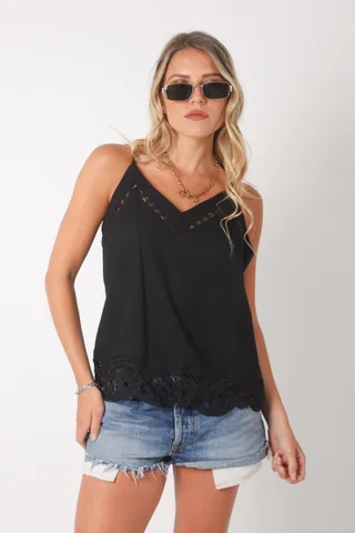 Musculosa JERI Lino bordada GU0537 - Vista 3