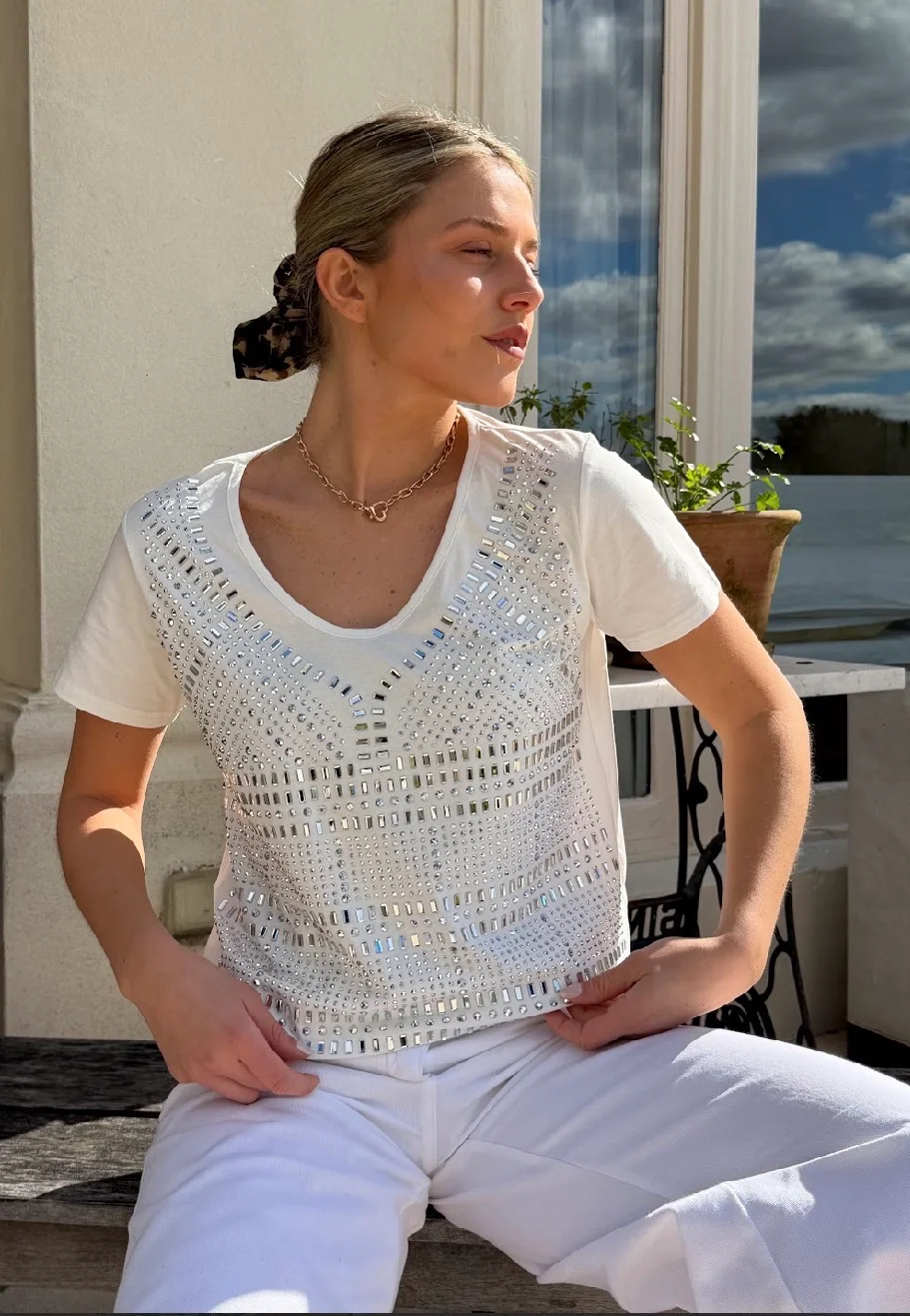 Remera KALESI con Piedras GUJ5209
