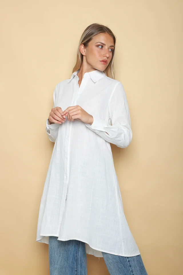 Camisa Larga Blady Lino GUK70094