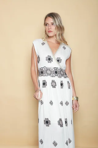 Vestido LIVIE de Lino Bordado GU0536 - Vista 5