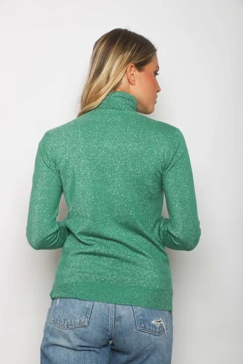 Polera MERIDIAN Lurex con Botones Strass GUL601