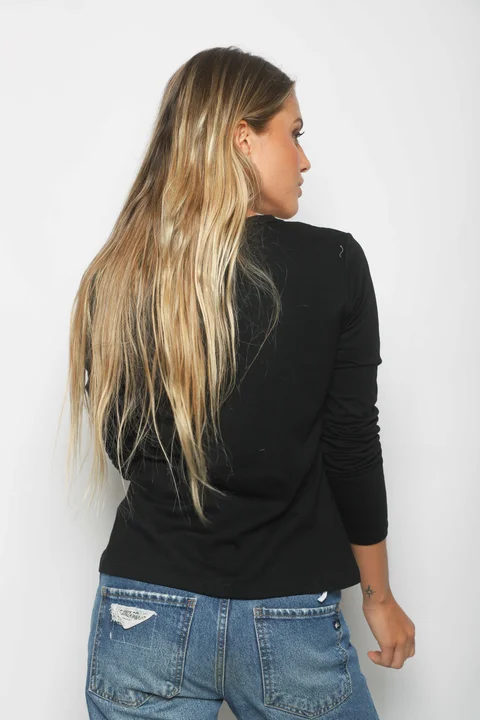 Remera HOJAS con Strass GU70047